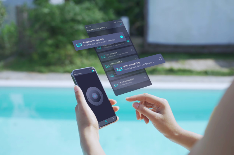 Monitor app for robotic pool cleaner