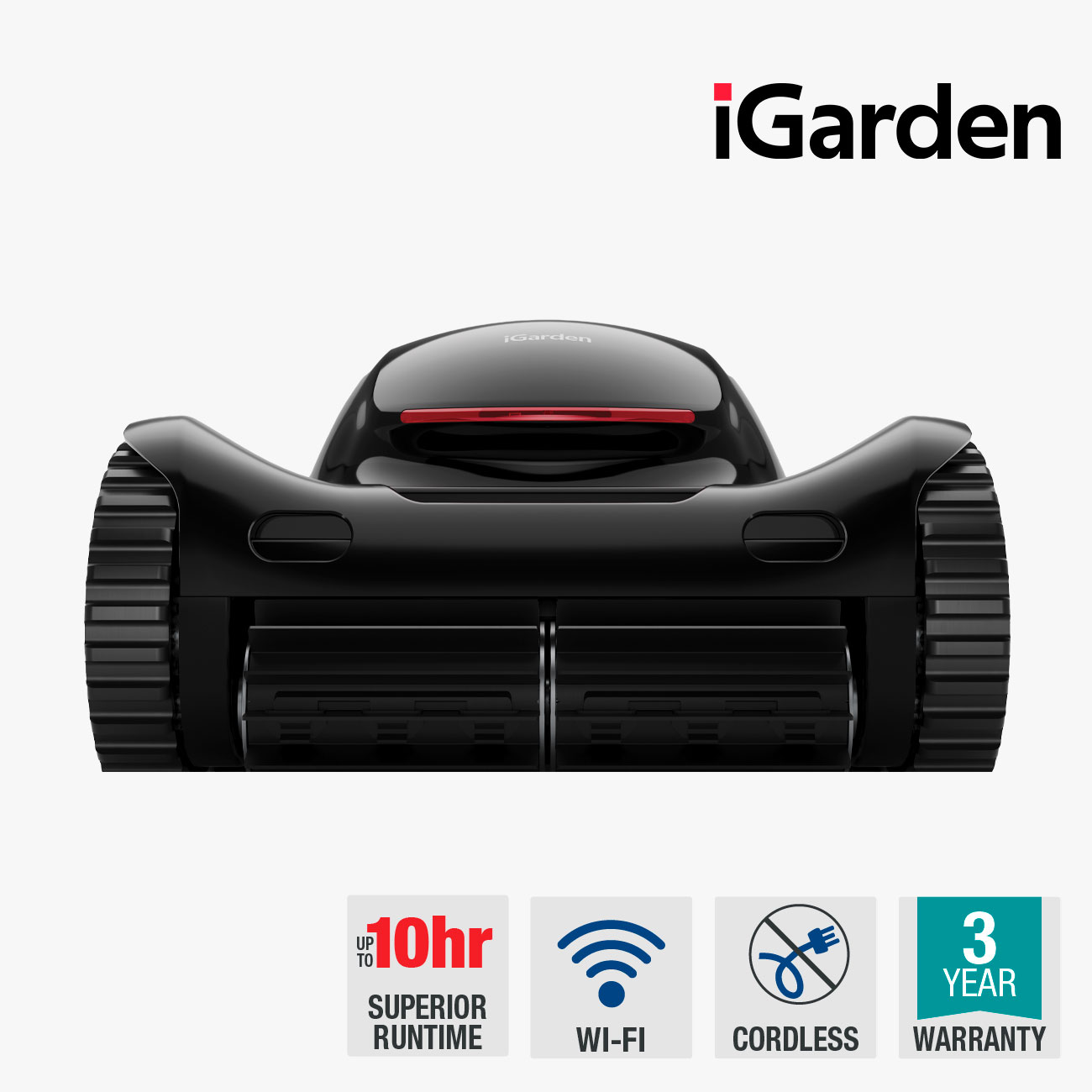 iGarden robotic pool cleaner with 10hr runtime, Wi-Fi, and 3-year warranty