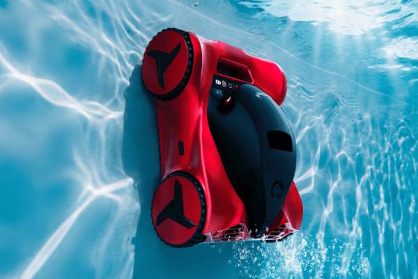 iGarden M1-AI Pro Series robotic pool cleaner climbing and cleaning pool wall underwater